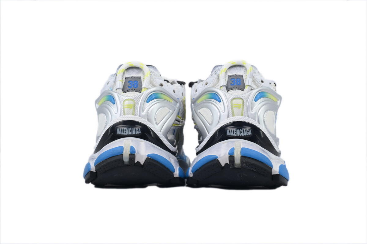 Balenciaga Runner Sneaker White Blue Yellow 772767 W3RNY 0213