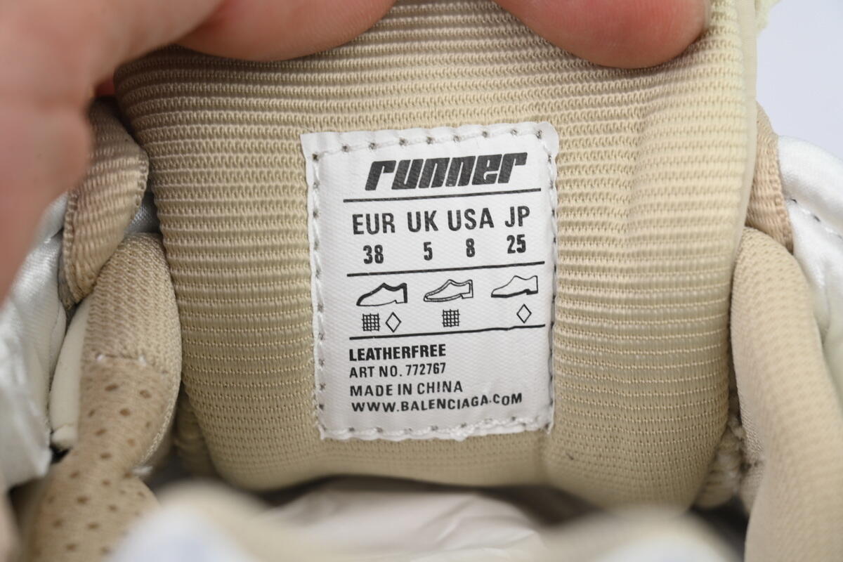 Balenciaga Runner Sneaker White Brown 772767 W3RNY 1205