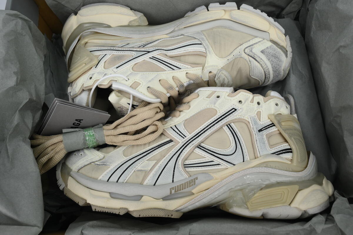 Balenciaga Runner Sneaker White Brown 772767 W3RNY 1205