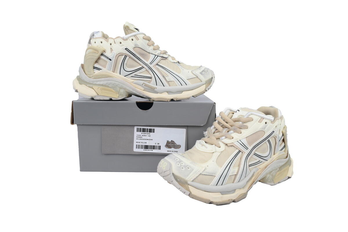 Balenciaga Runner Sneaker White Brown 772767 W3RNY 1205