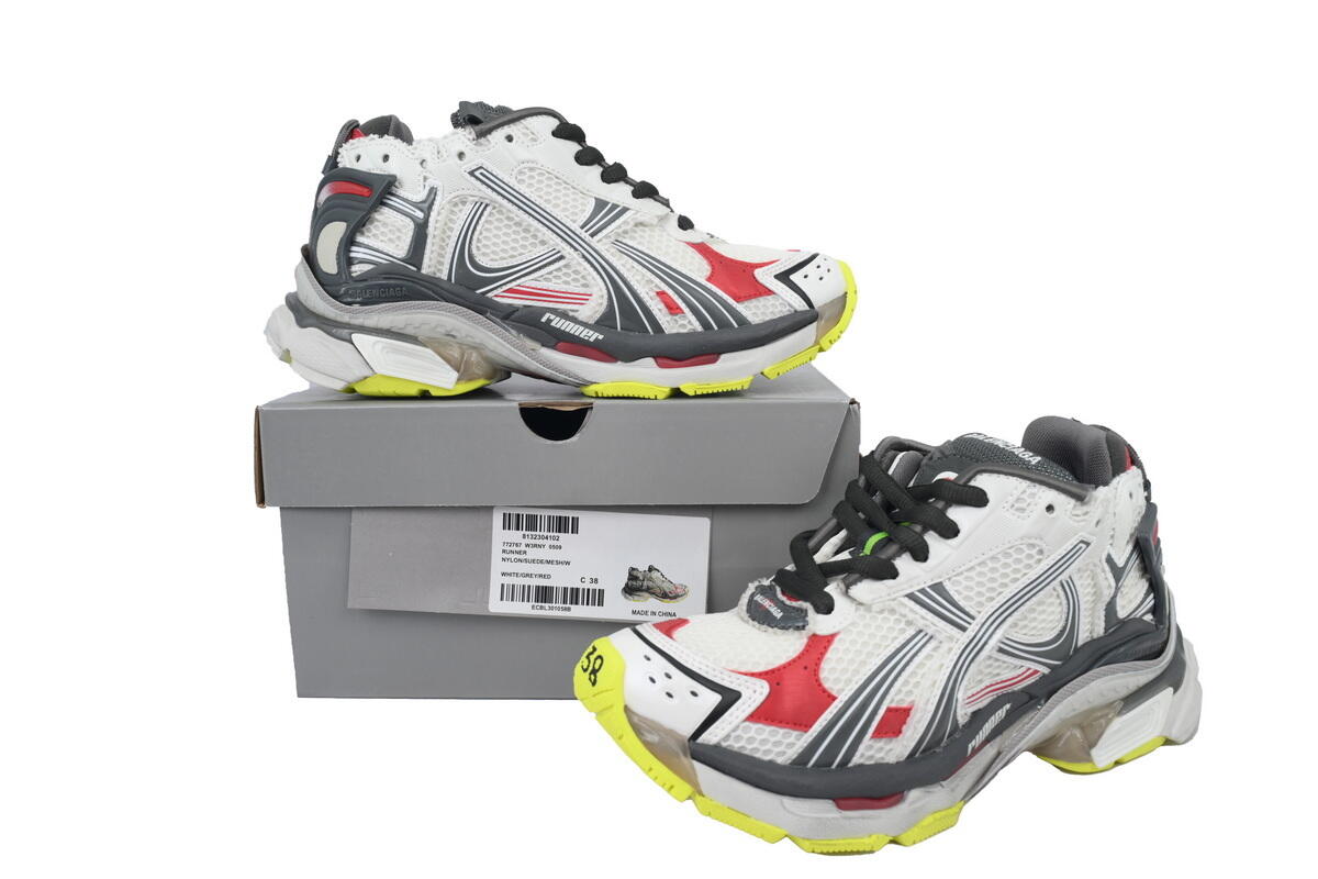 Balenciaga Runner Sneaker White Gray Black 772767 W3RNY 0509