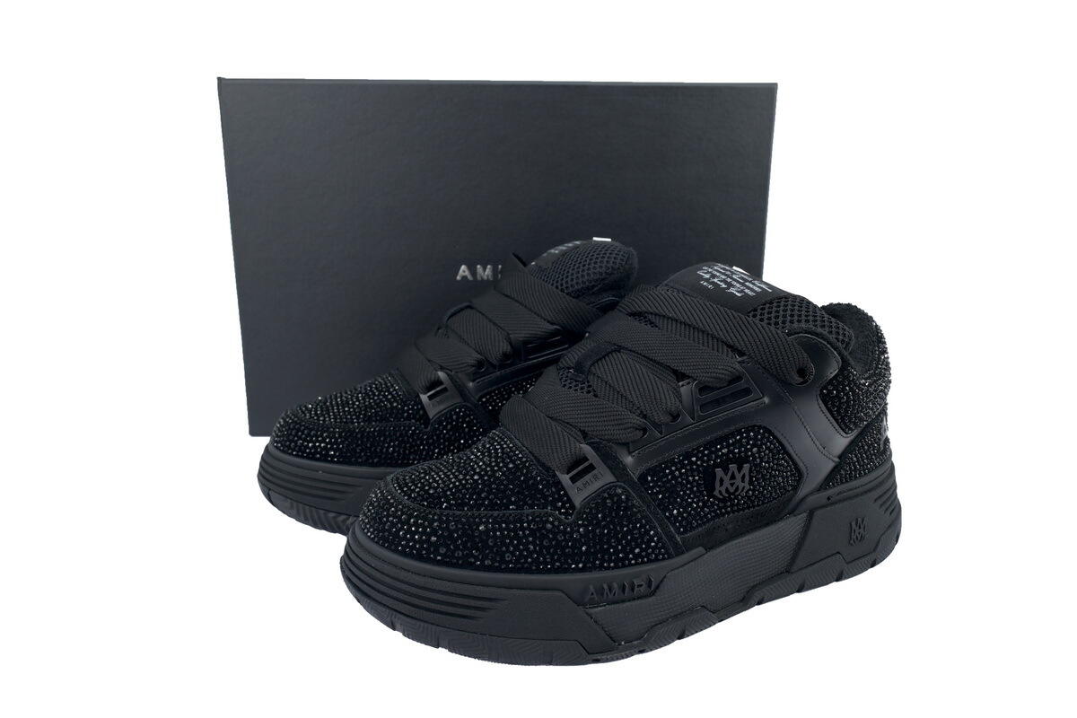 AMIRI MA-1 Crystal Embellished Sneakers Black AMFOSR1038-001