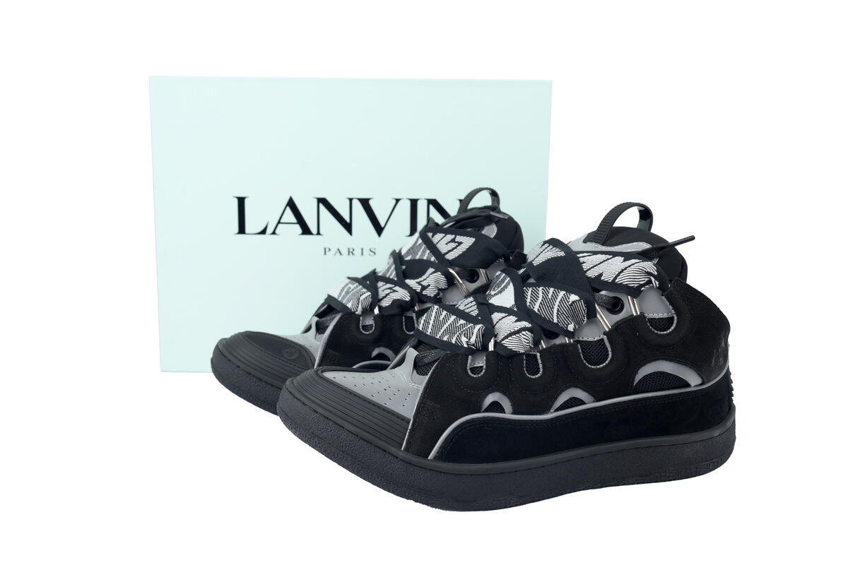 Lanvin Curb Sneaker Black Grey  FM-SKRK11-REFL-P2210