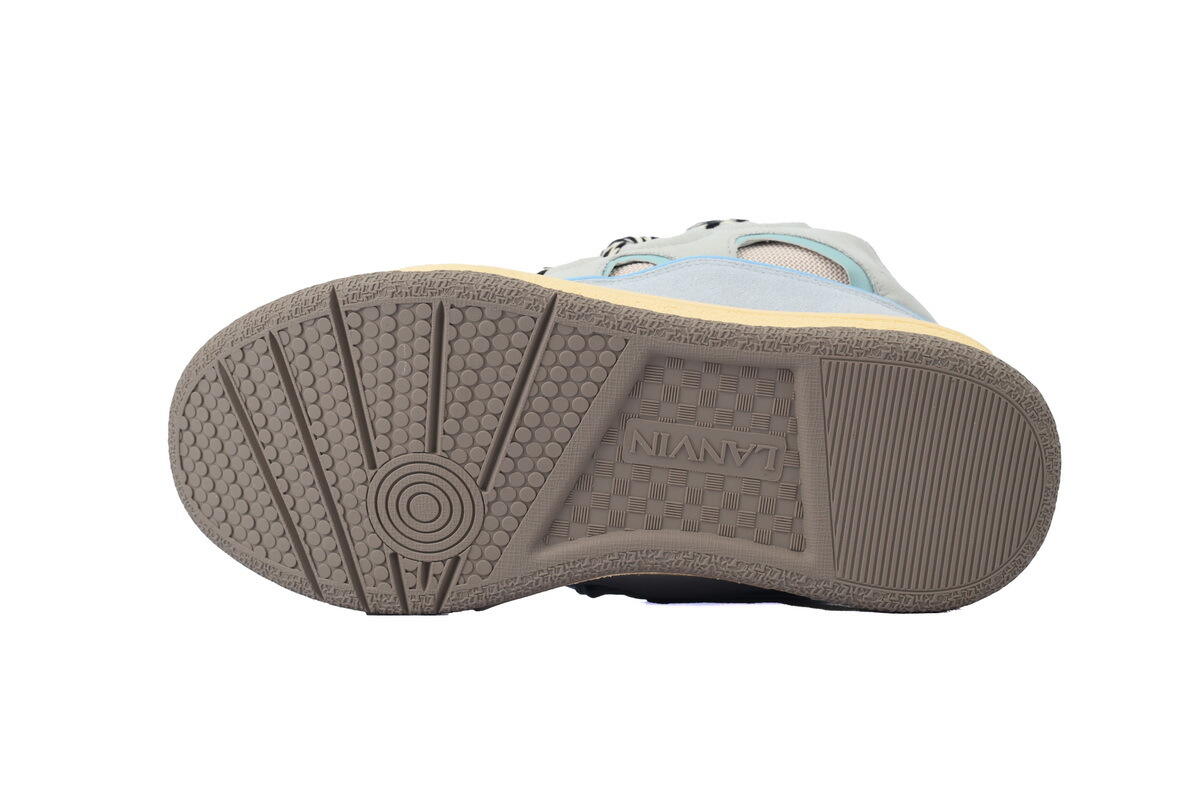 Lanvin Leather Curb Sneaker Pale Blue FM-SKRK11-DRA2-A21 