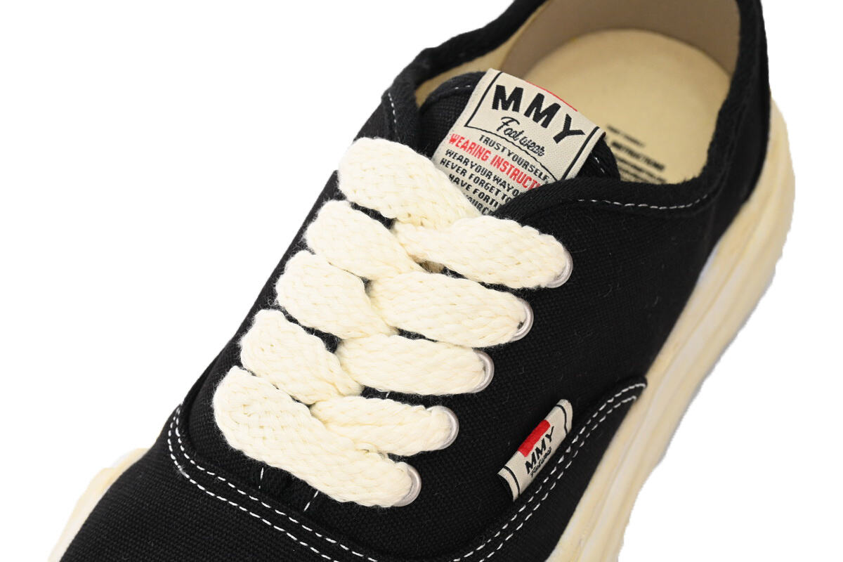 Maison Mihara Yasuhiro Baker OG Sole Vintage Canvas Low 'Black' A09FW735 BLK