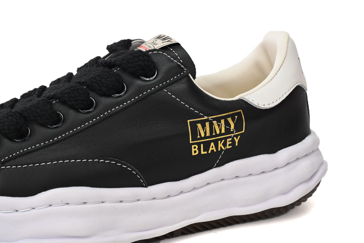 Maison Mihara Yasuhiro Blakey OG Sole Seamless Leather Low Black White A11FW715