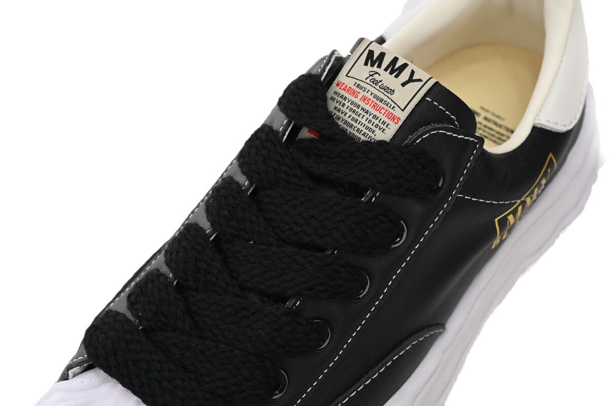 Maison Mihara Yasuhiro Blakey OG Sole Seamless Leather Low Black White A11FW715