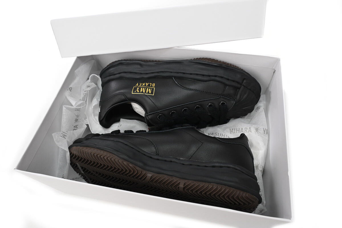 Maison Mihara Yasuhiro Blakey Puffer OG Sole Leather Low 'Black' A12FW723 BLK