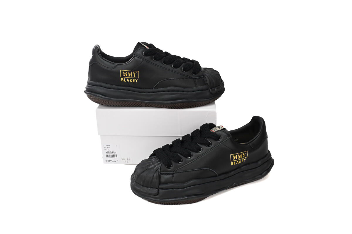 Maison Mihara Yasuhiro Blakey Puffer OG Sole Leather Low 'Black' A12FW723 BLK