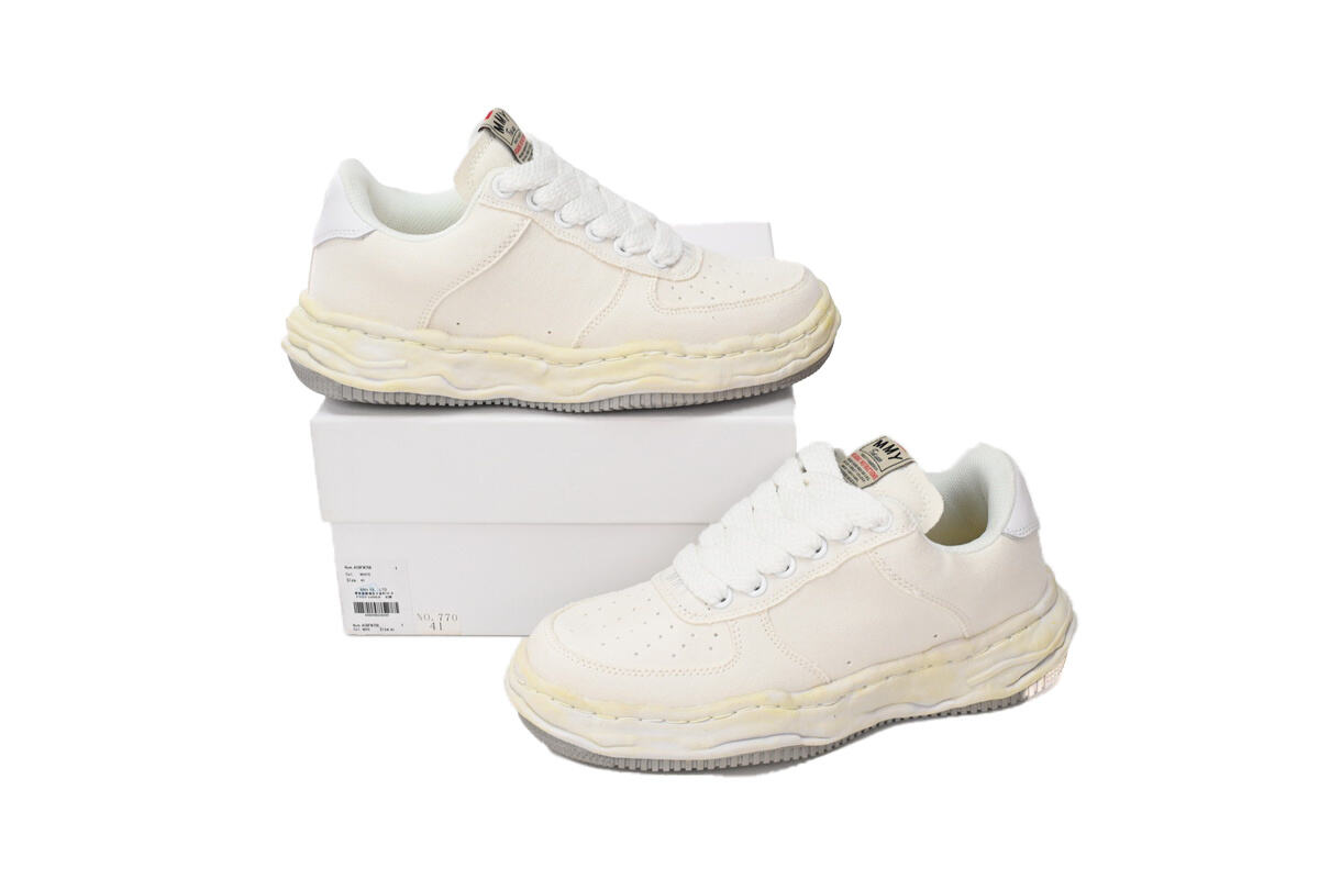 Maison Mihara Yasuhiro Wayne OG Sole Vintage Leather Low 'White' A09FW730 WHT