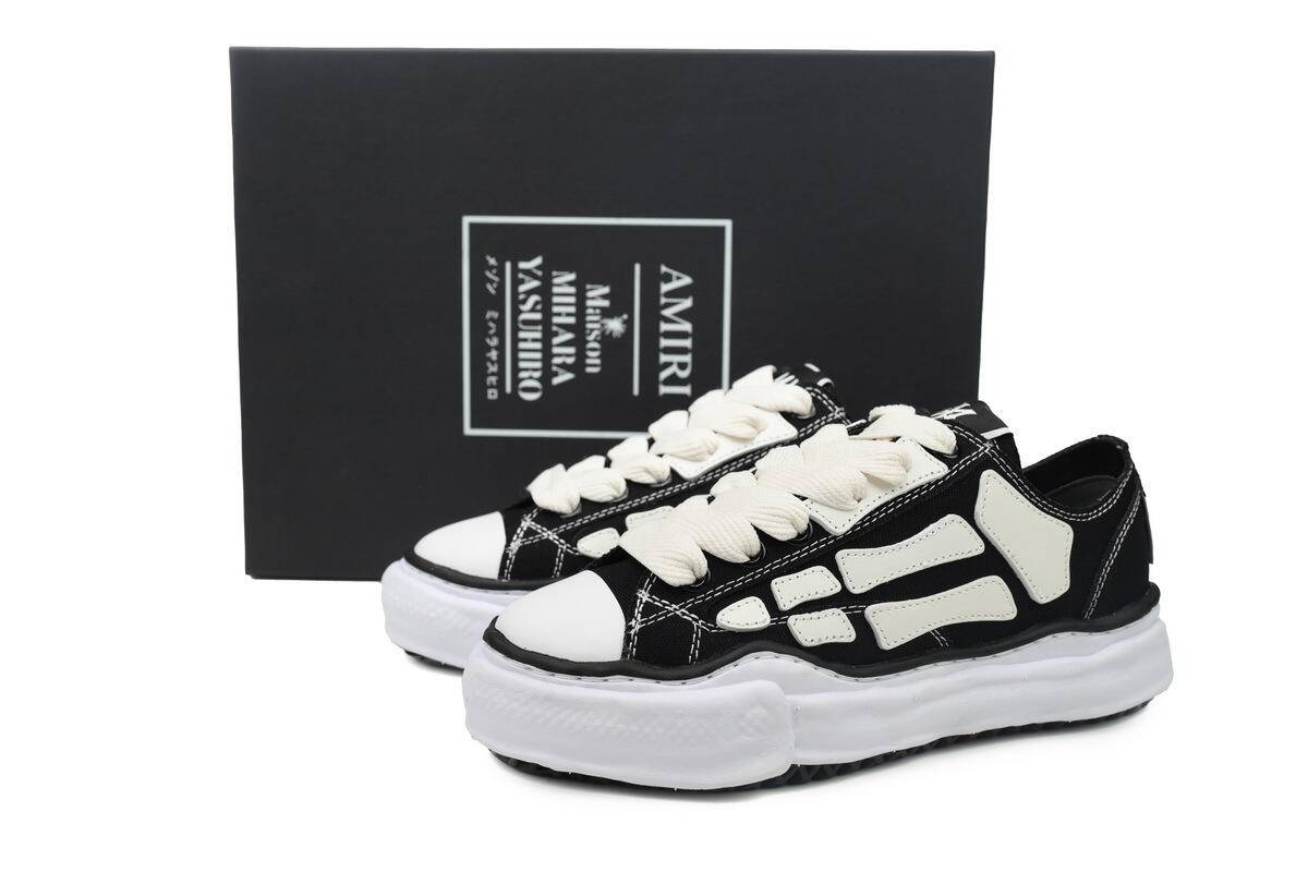 Maison Mihara Yasuhiro x AMIRI Skel-Top Low Black AMFOSR1076-001