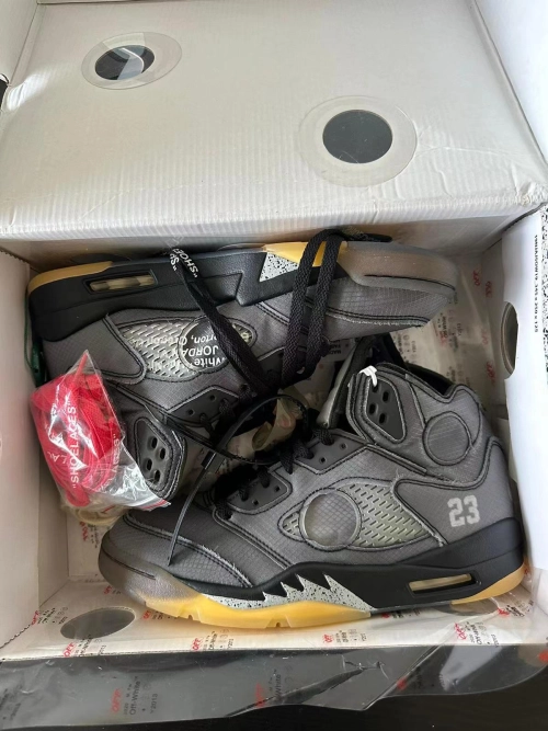 [Feedback] Received PK GOD Air Jordan 5 Retro Off-White Black CT8480-001- Real feedback from nicekicksmall customer