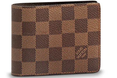 Louis Vuitton LV Wallet Slender Damier Ebene Brown 01