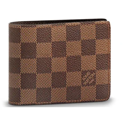 Louis Vuitton LV Wallet Slender Damier Ebene Brown 01