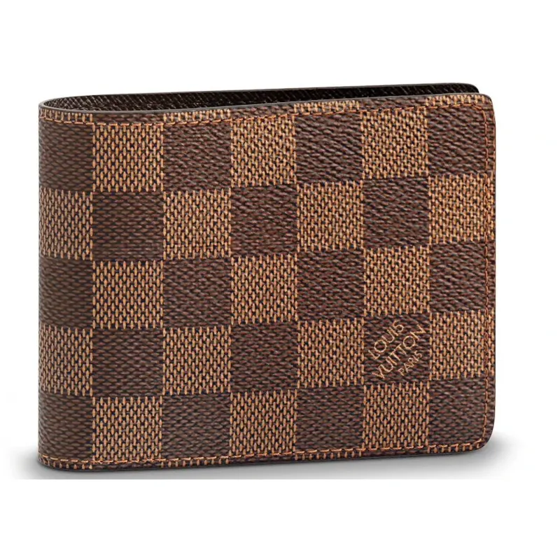 Louis Vuitton LV Wallet Slender Damier Ebene Brown