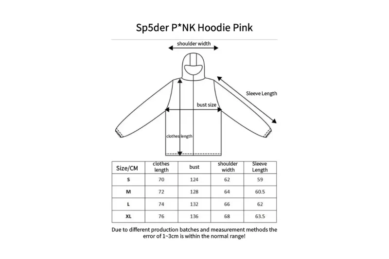 Sp5der P*NK Hoodie Black Replica