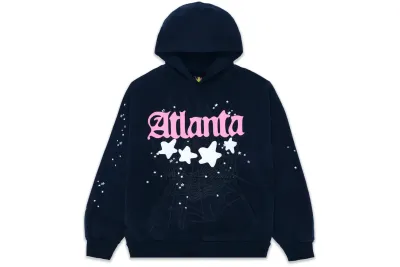 Sp5der Atlanta Hoodie Navy SS23 01