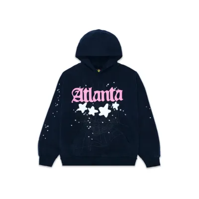 Sp5der Atlanta Hoodie Navy SS23 01