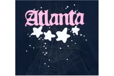 Sp5der Atlanta Hoodie Navy SS23 02