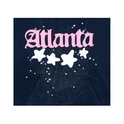 Sp5der Atlanta Hoodie Navy SS23 02