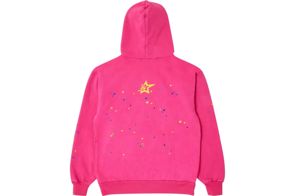 Sp5der P*NK V2 Hoodie Black / Pink