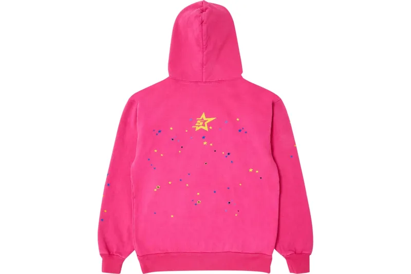 Sp5der P*NK V2 Hoodie Black / Pink