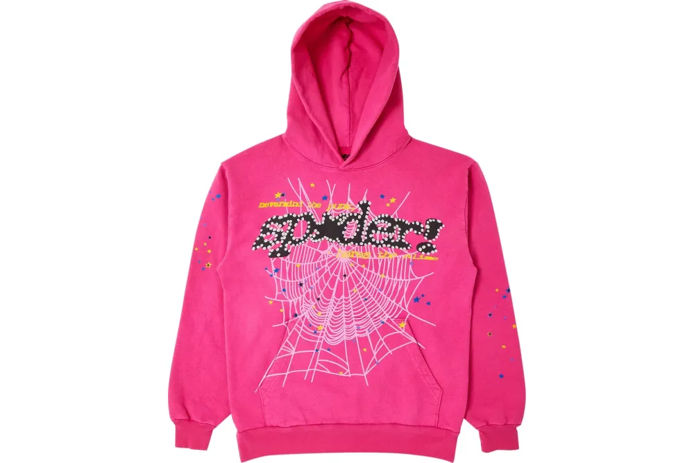 Sp5der P*NK V2 Hoodie Black / Pink