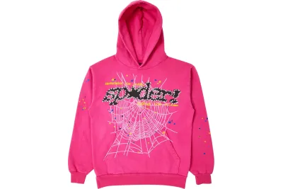 Sp5der P*NK V2 Hoodie Black / Pink 01