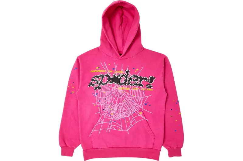 Sp5der P*NK V2 Hoodie Black / Pink