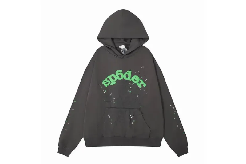 Sp5der Wait Web Hoodie Slate Grey SS23