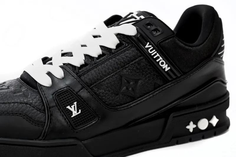 Louis Vuitton LV Trainer Black Embossed Monogram 1AAREY