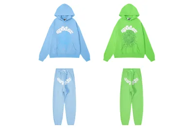 Combo Sp5der Hoodie And Pants 8208 01