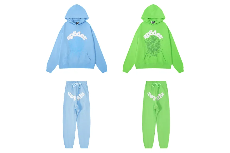 Combo Sp5der Hoodie And Pants 8208
