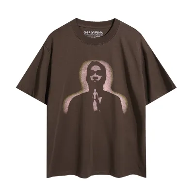Sp5der T-Shirt Angel 6022 ANGEL BROWN/ ANGLE BLACK 01