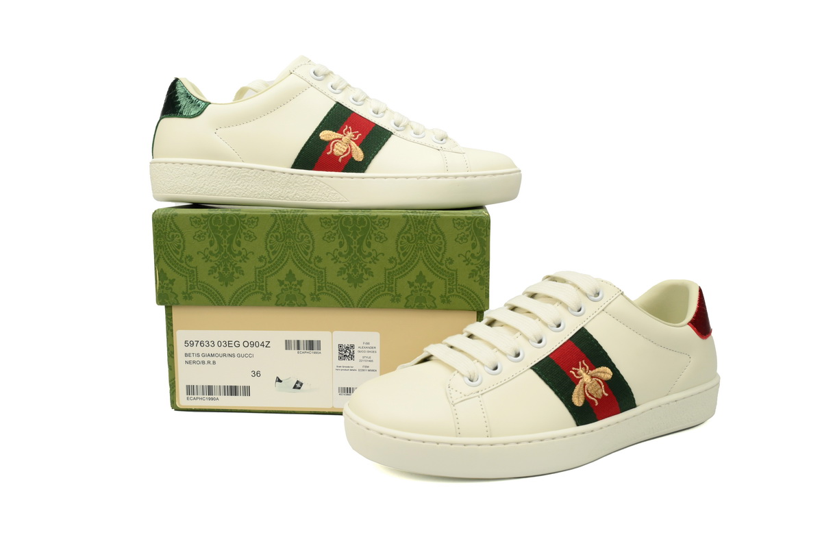 Gucci Ace Bee White 429446 02JP0 9064