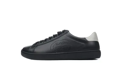Gucci Ace Perforated Interlocking G Black 599147 AYO70 1069 01