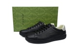 Gucci Ace Perforated Interlocking G Black 599147 AYO70 1069