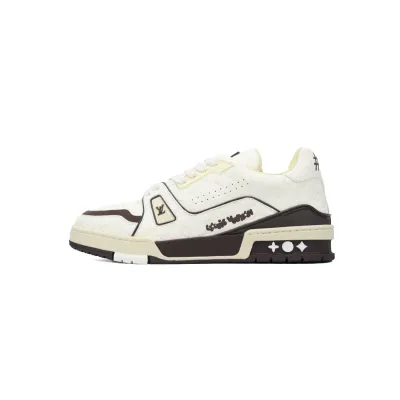 Louis Vuitton by Tyler, the Creator LV Trainer White Mocha 1ACR5I 01