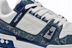 Louis Vuitton LV Trainer Monogram Denim White Blue 1A9JGZ / 1A9JGU