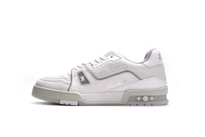 Louis Vuitton LV Trainer White Grey Signature 1A8WAY 01