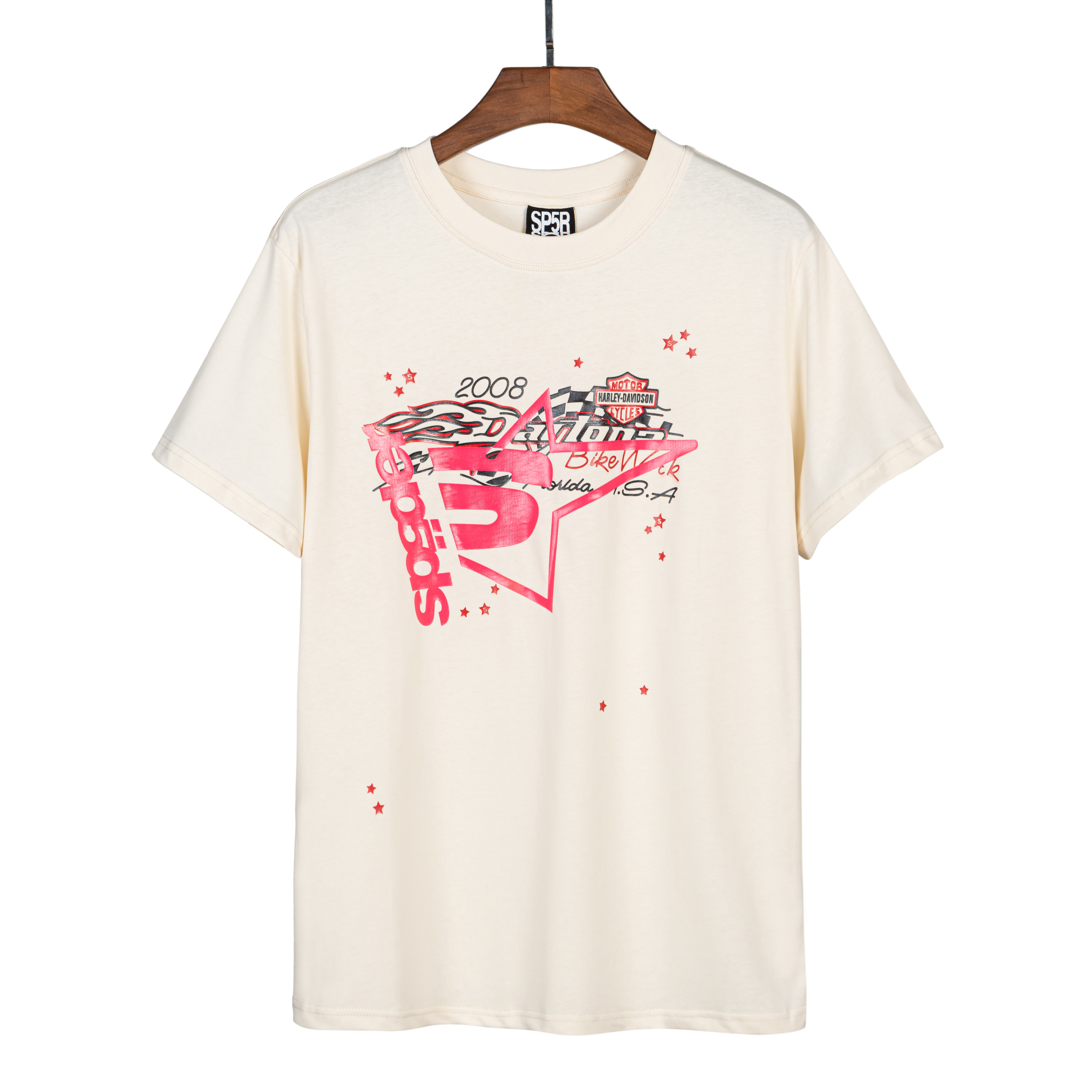 Sp5der T-Shirt 2507 BLACK/WHITE/BEIGE