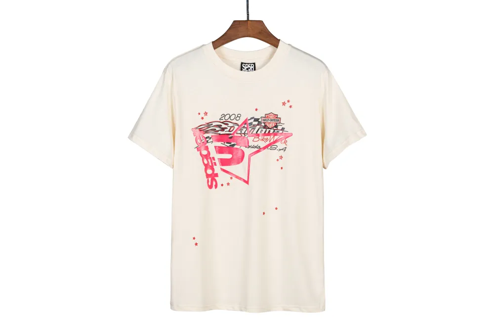 Sp5der T-Shirt 2507 BLACK/WHITE/BEIGE