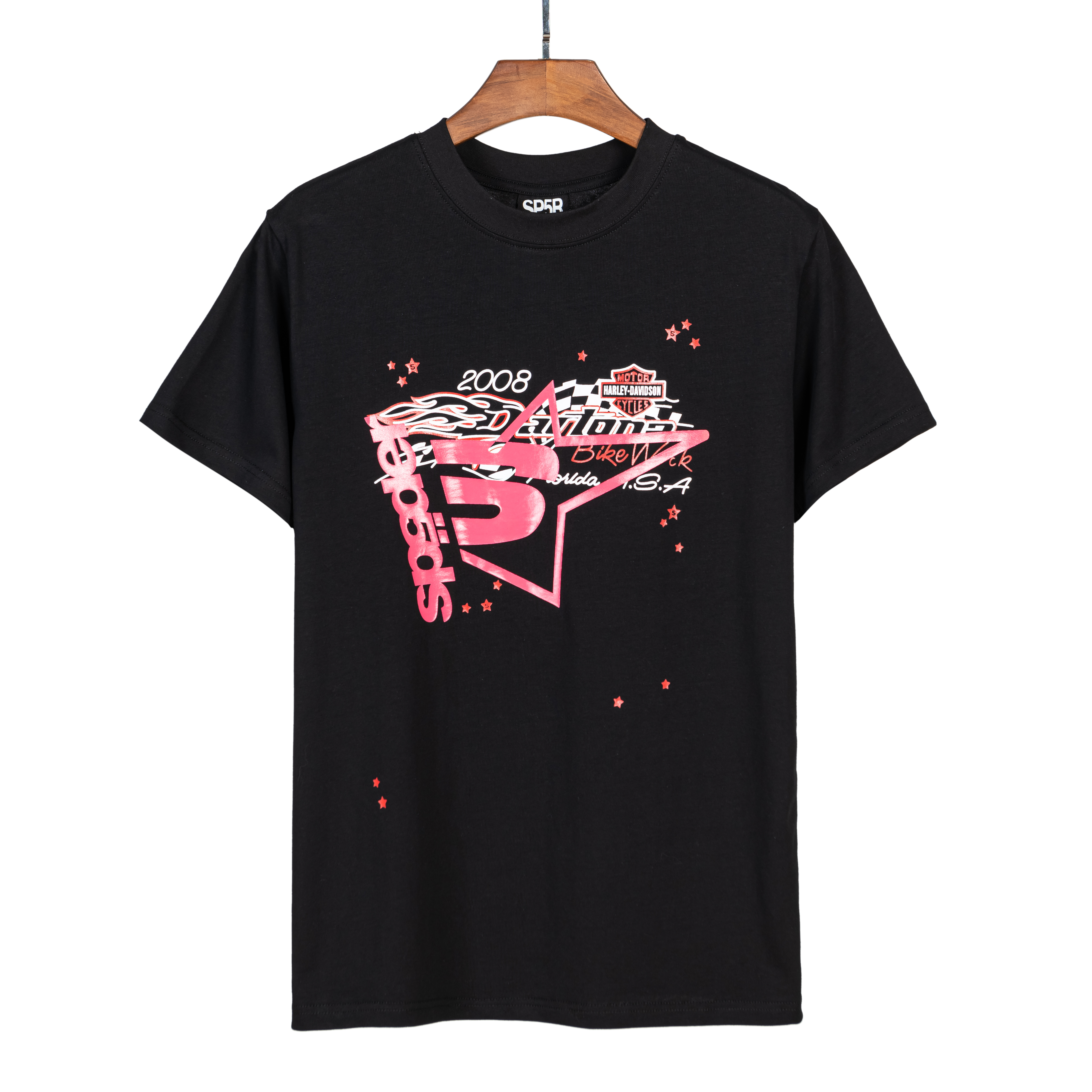 Sp5der T-Shirt 2507 BLACK/WHITE/BEIGE