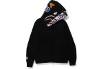 BAPE Color Camo Shark Wide Fit Full Zip Double Hoodie Black/Grey