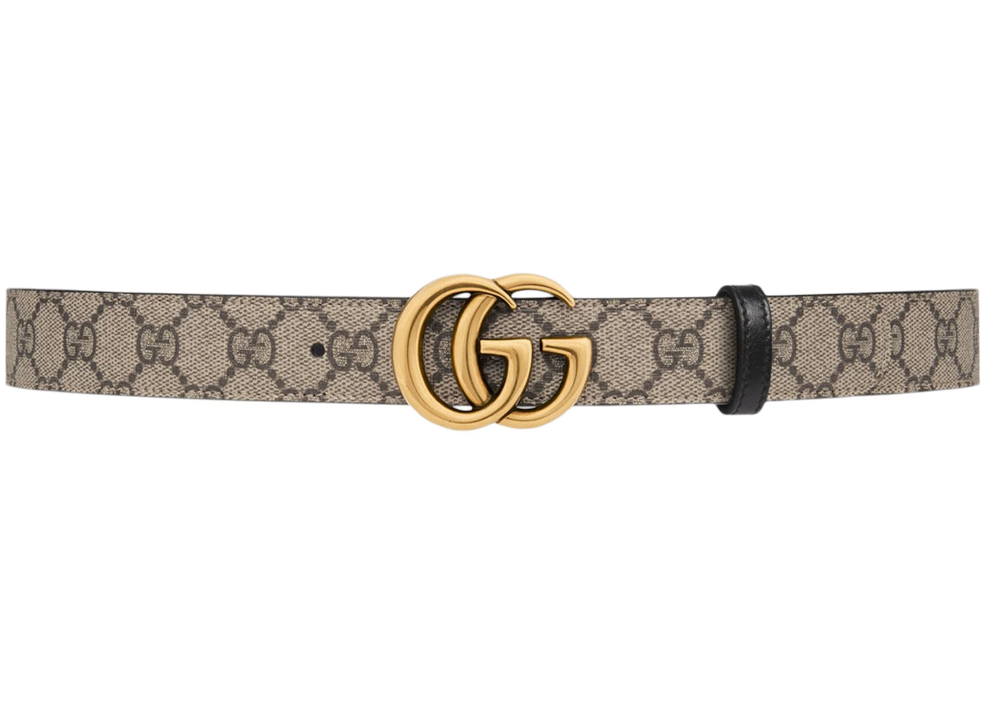 Gucci GG Marmont Reversible Belt GG Supreme Beige/Ebony/Black