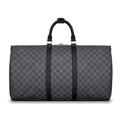 Louis Vuitton LV Keepall Bandouliere Damier Graphite 55 Black/Graphite 02