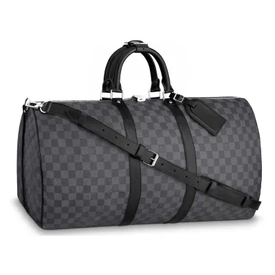 Louis Vuitton LV Keepall Bandouliere Damier Graphite 55 Black/Graphite 01