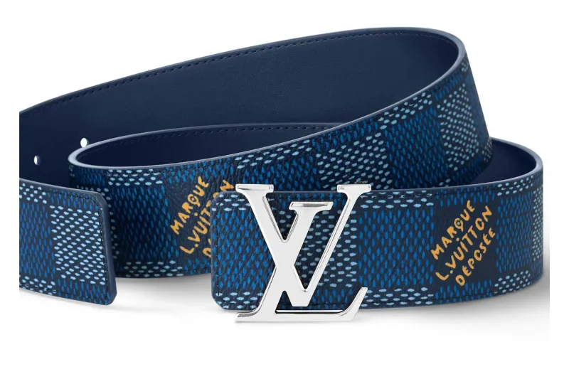 Louis Vuitton LV Initiales 40mm Reversible Belt Damier Heritage Blue