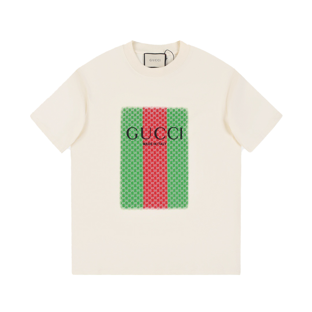 Gucci Red Green Printed T-Shirt