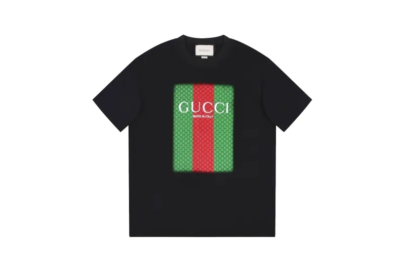 Gucci Red Green Printed T-Shirt